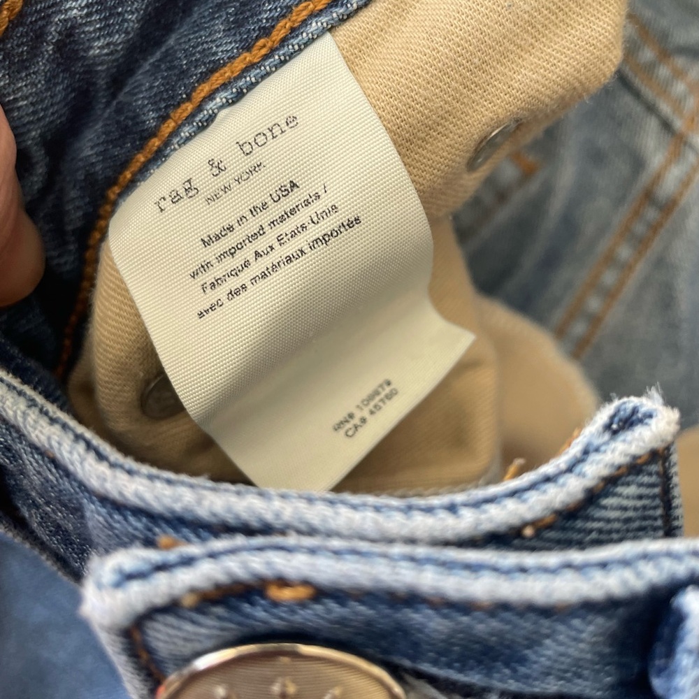 Rag & Bone Ruth Super High-Rise Straight Leg Jeans Baywater Size 24 - Picture 12 of 16
